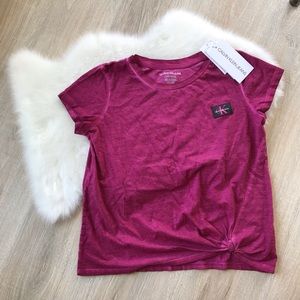 Calvin Klein Girls Magenta Pink T shirt NWT